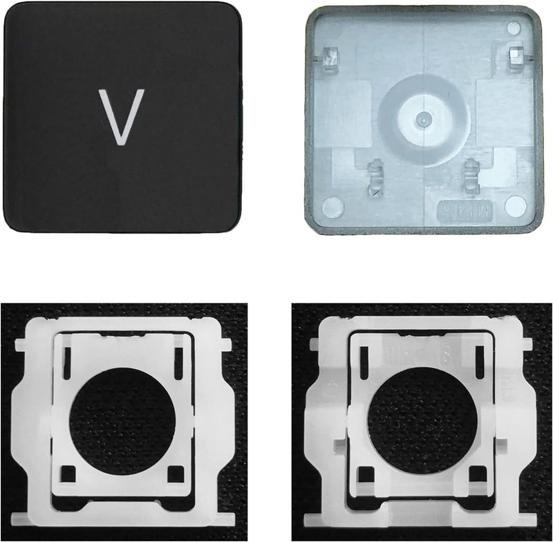 GRMTRV Replacement Individual Key Cap Hinge for MacBook Air 13'' 15'' M3 M4 A3113 A3114 A3240 A3241, 14'' 16'' Pro/Max M4 A3185 A3186 A3401 A3112 A3403 2024-2025 (V) - Image 1